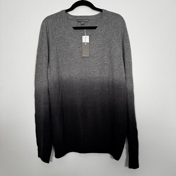Amicale Cashmere Dress Sweater Ombre Gray Black - Main Image